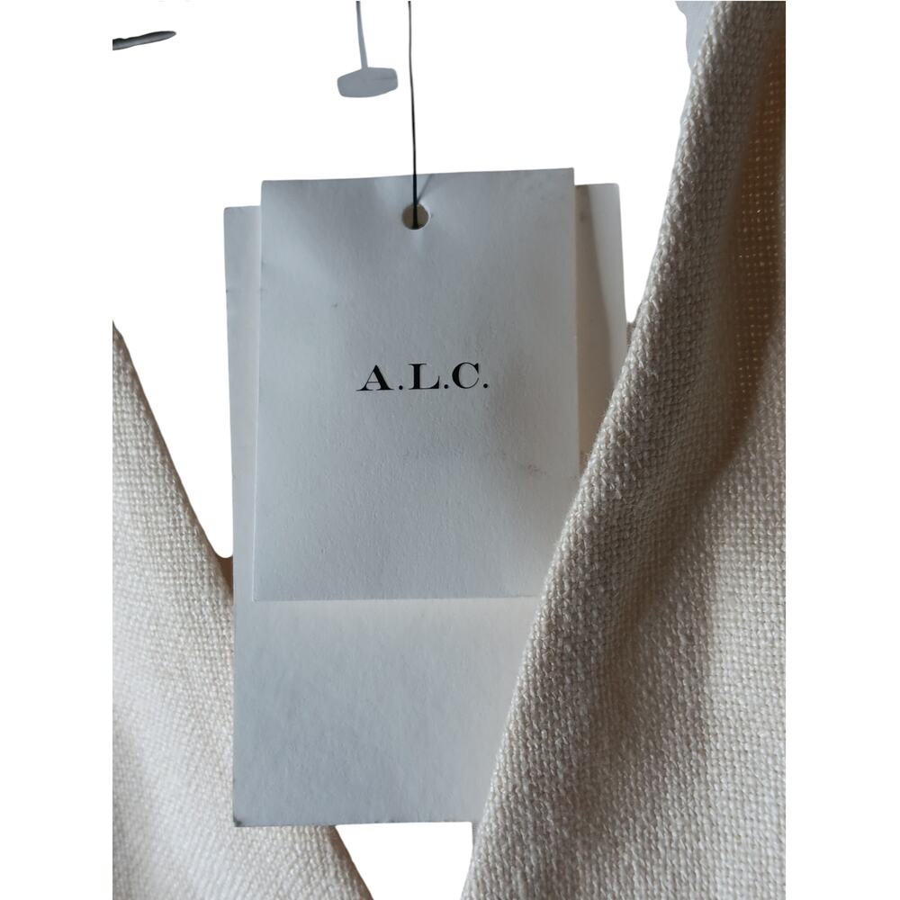 New with Tags A.L.C. Maxwell Linen Blend Vest Ivory Size 2 Button Front Top - Picture 9 of 13